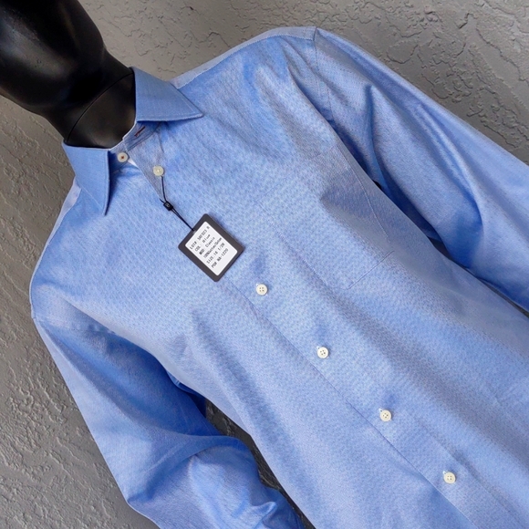 Paul Betenly Men's Classic Fit Lt. Blue Luxury dDess Shirt - Picture 14 of 17